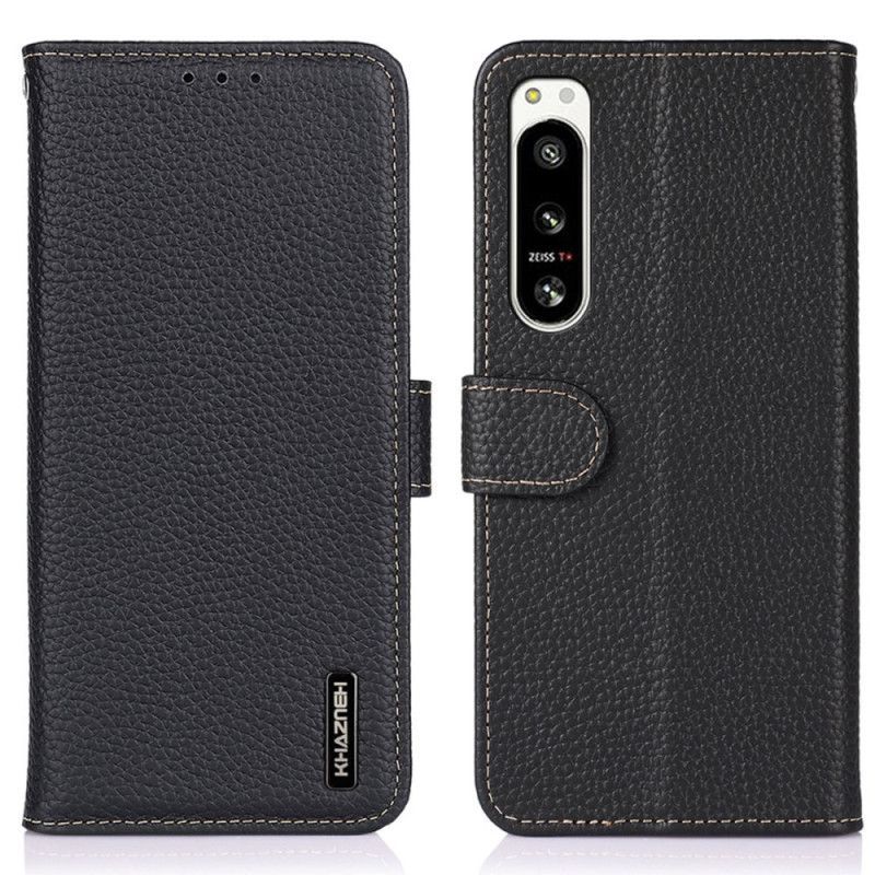 Flipové Pouzdro Na Sony Xperia 5 IV Khazneh Liči Kůže