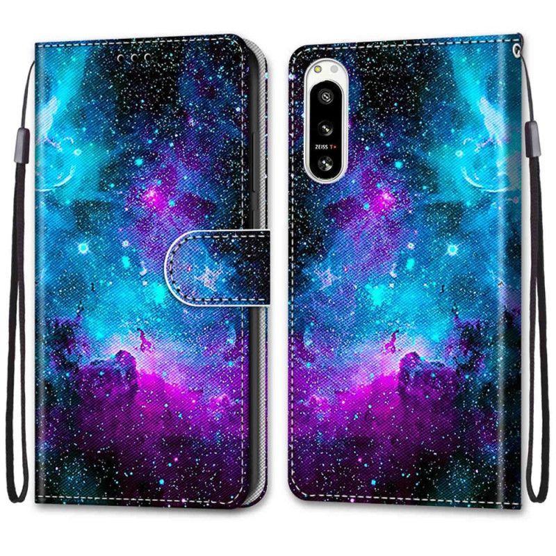 Flipové Pouzdro Na Sony Xperia 5 IV Kosmické Nebe