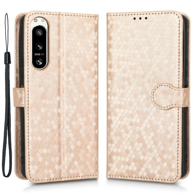 Flipové Pouzdro Na Sony Xperia 5 IV Na Lana 3d Strappy Design