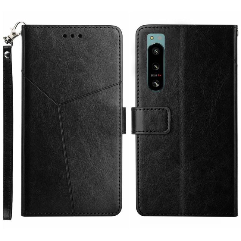Flipové Pouzdro Na Sony Xperia 5 IV Na Lana Popruhový Vzor Y