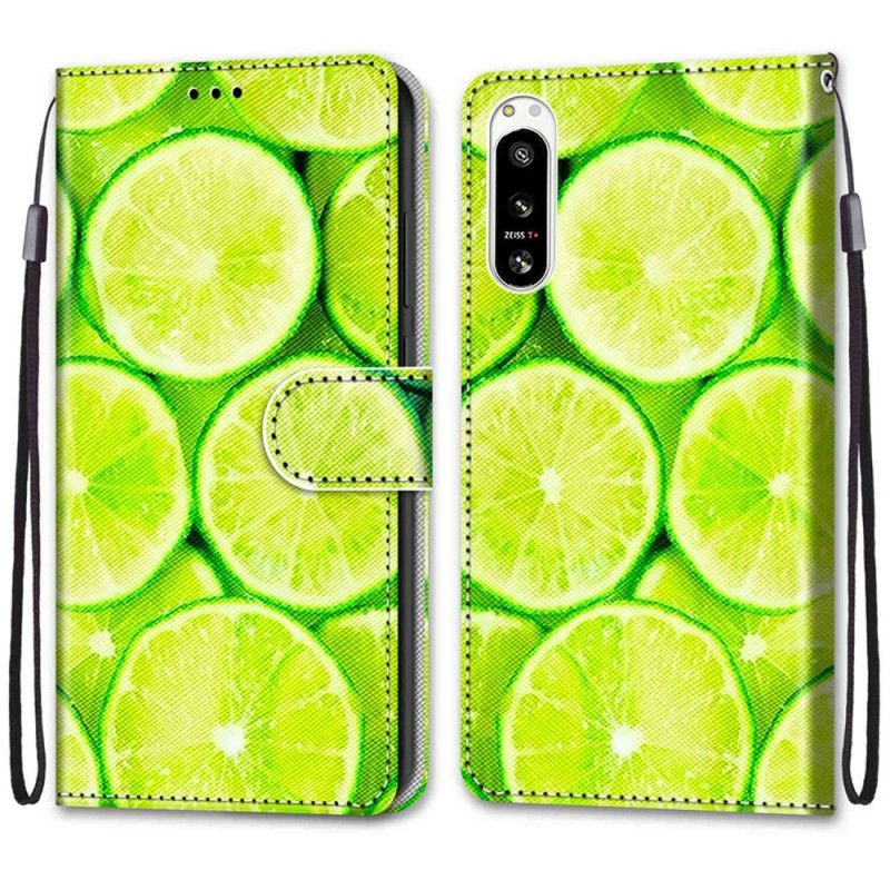 Flipové Pouzdro Na Sony Xperia 5 IV Limetky