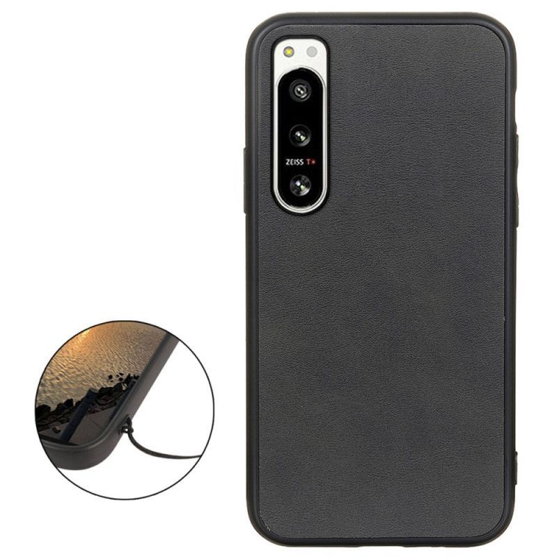 Kryt Na Sony Xperia 5 IV Kožený Efekt
