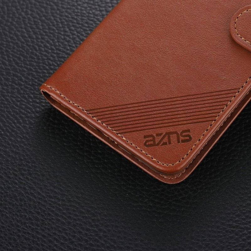 Kožené Pouzdro Na Oppo A72 Retro Kožený Efekt Azns