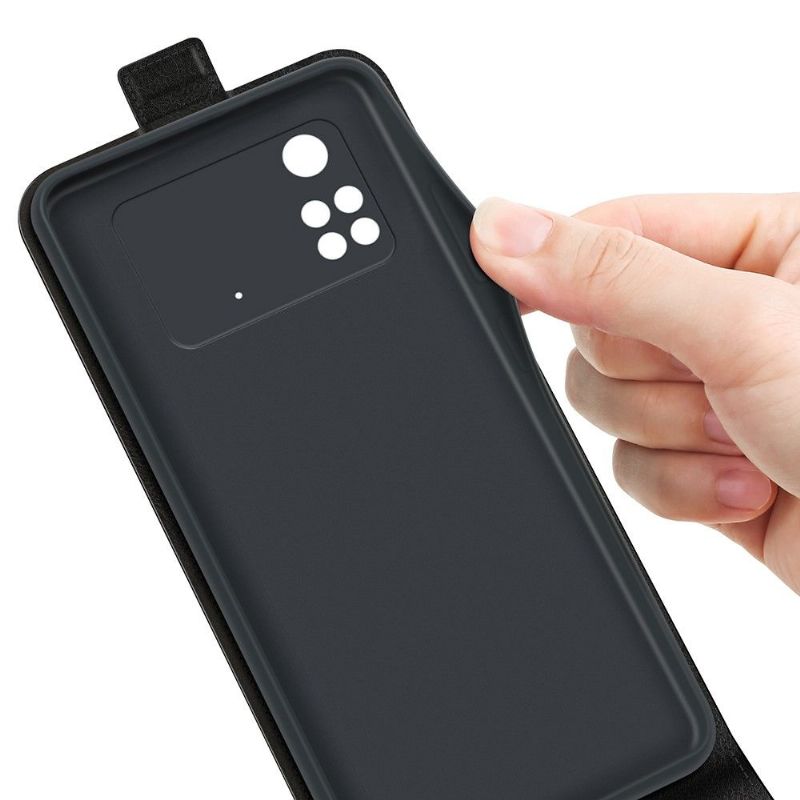 Flipové Pouzdro Na Poco M4 Pro 4G Kožené Pouzdro Vertikální Umělá Kůže