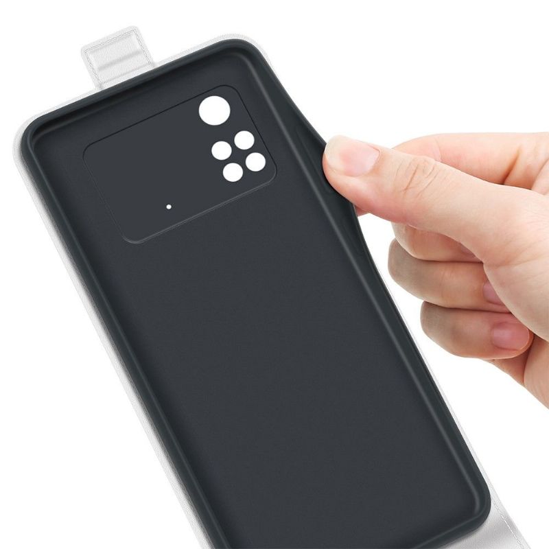 Flipové Pouzdro Na Poco M4 Pro 4G Kožené Pouzdro Vertikální Umělá Kůže