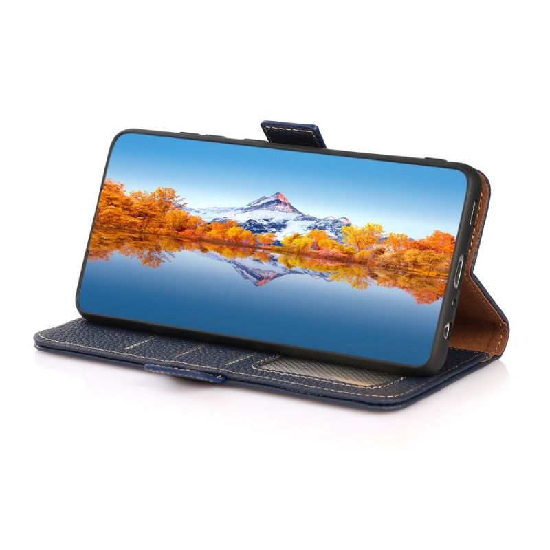 Kožené Pouzdro Na Poco M4 Pro 4G Nejprve Zrnitá Kůže Khazneh