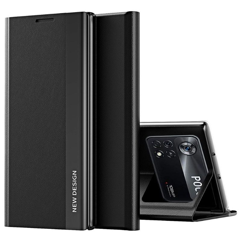 Pouzdra Na Poco M4 Pro 4G Obchodní Magnet S Koženým Efektem