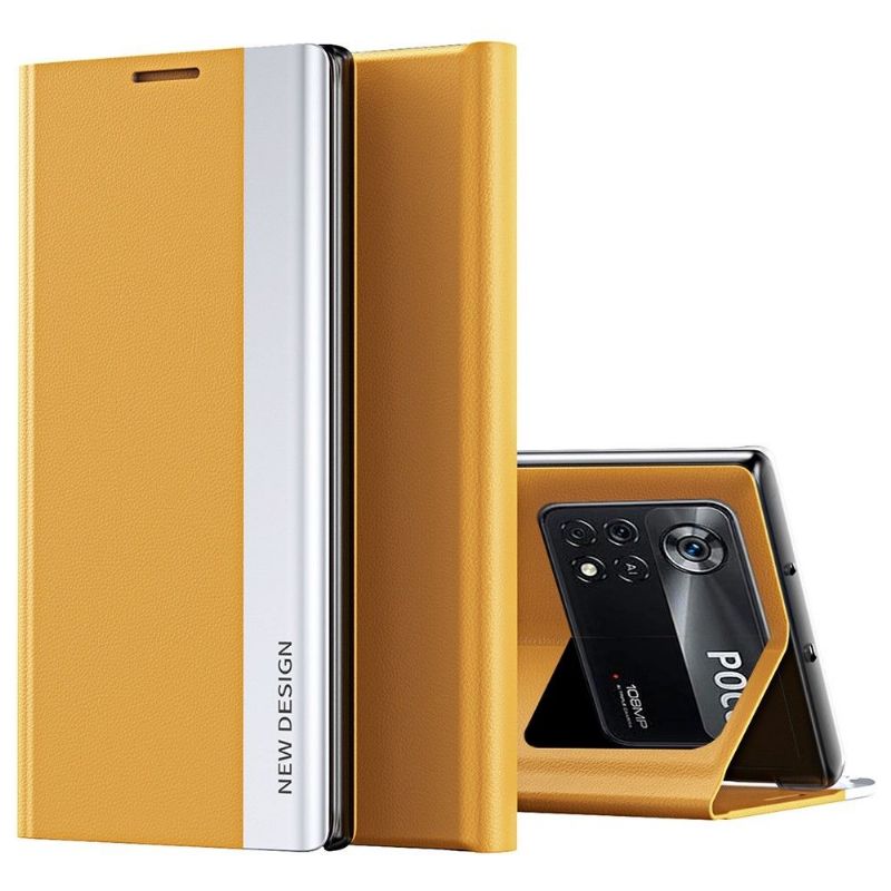Pouzdra Na Poco M4 Pro 4G Obchodní Magnet S Koženým Efektem