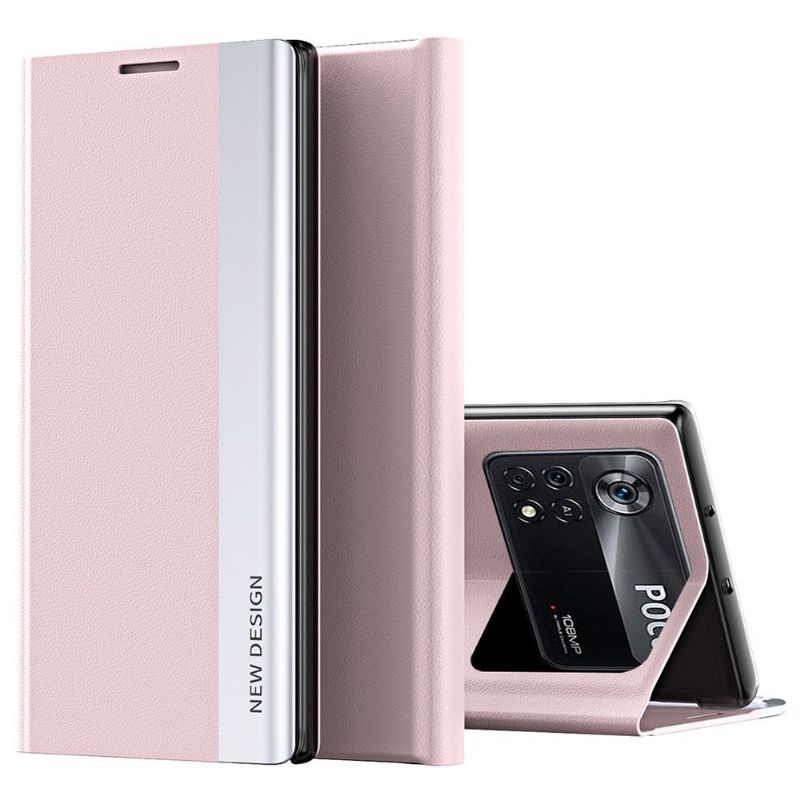 Pouzdra Na Poco M4 Pro 4G Obchodní Magnet S Koženým Efektem