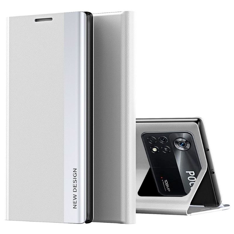 Pouzdra Na Poco M4 Pro 4G Obchodní Magnet S Koženým Efektem