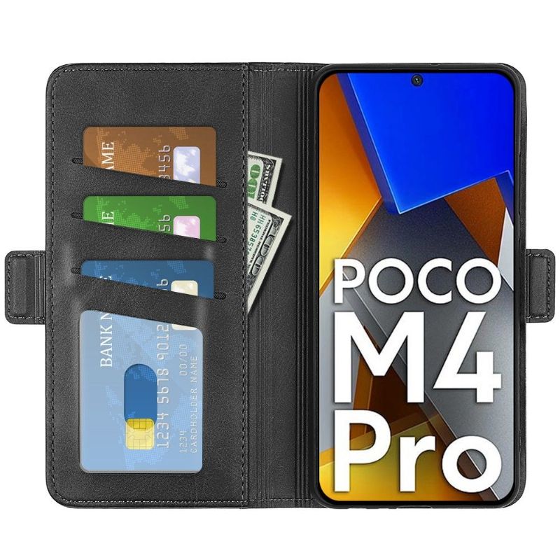 Pouzdra Na Poco M4 Pro 4G Peněženkové Pouzdro Matný Kryt Z Umělé Kůže