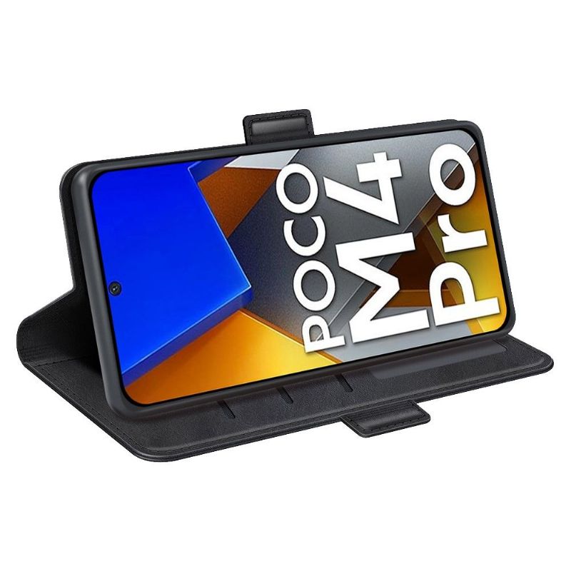 Pouzdra Na Poco M4 Pro 4G Peněženkové Pouzdro Matný Kryt Z Umělé Kůže