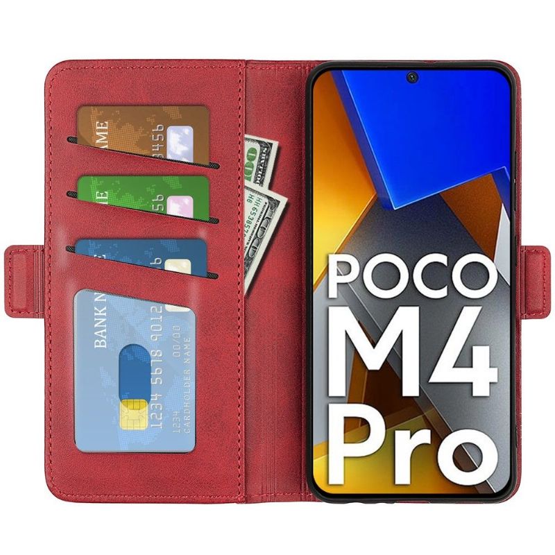 Pouzdra Na Poco M4 Pro 4G Peněženkové Pouzdro Matný Kryt Z Umělé Kůže