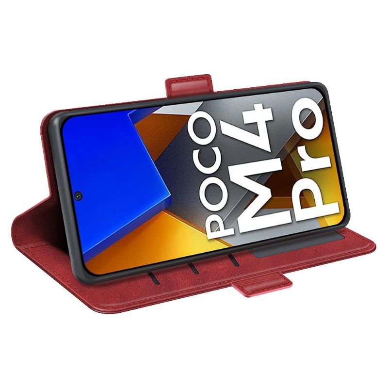 Pouzdra Na Poco M4 Pro 4G Peněženkové Pouzdro Matný Kryt Z Umělé Kůže