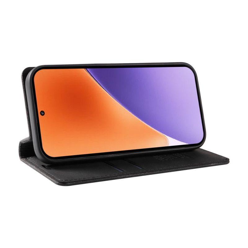 Kožené Pouzdro Folio Xiaomi 15 Yikatu Semišový Efekt