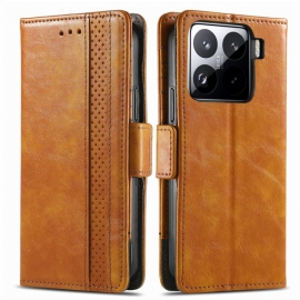 Kožený Kryt Na Xiaomi 15 Blokování Caseneo Rfid