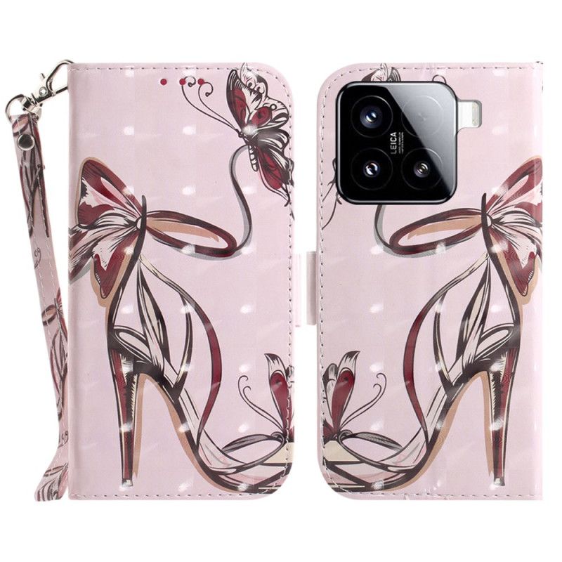 Kožený Kryt Xiaomi 15 Lodičky Se Šňůrkou