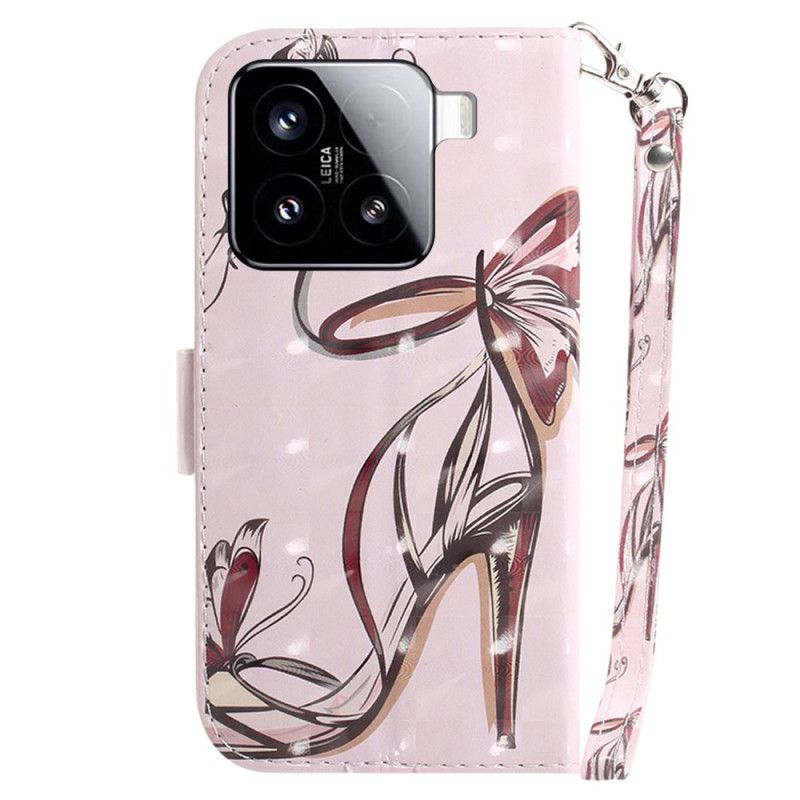 Kožený Kryt Xiaomi 15 Lodičky Se Šňůrkou