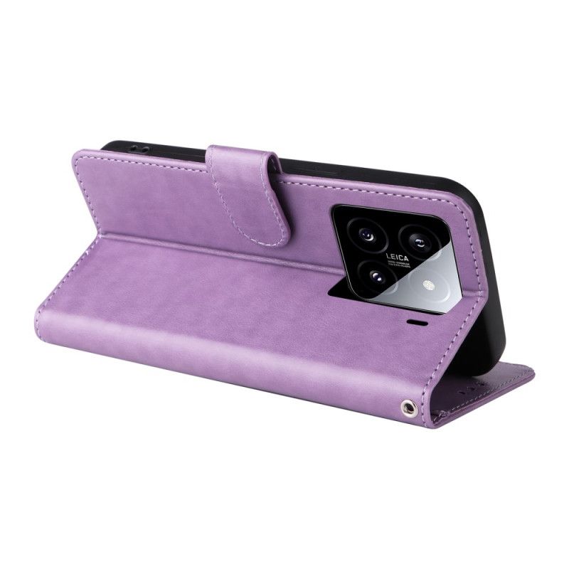 Kožený Kryt Xiaomi 15 Malý Květiny