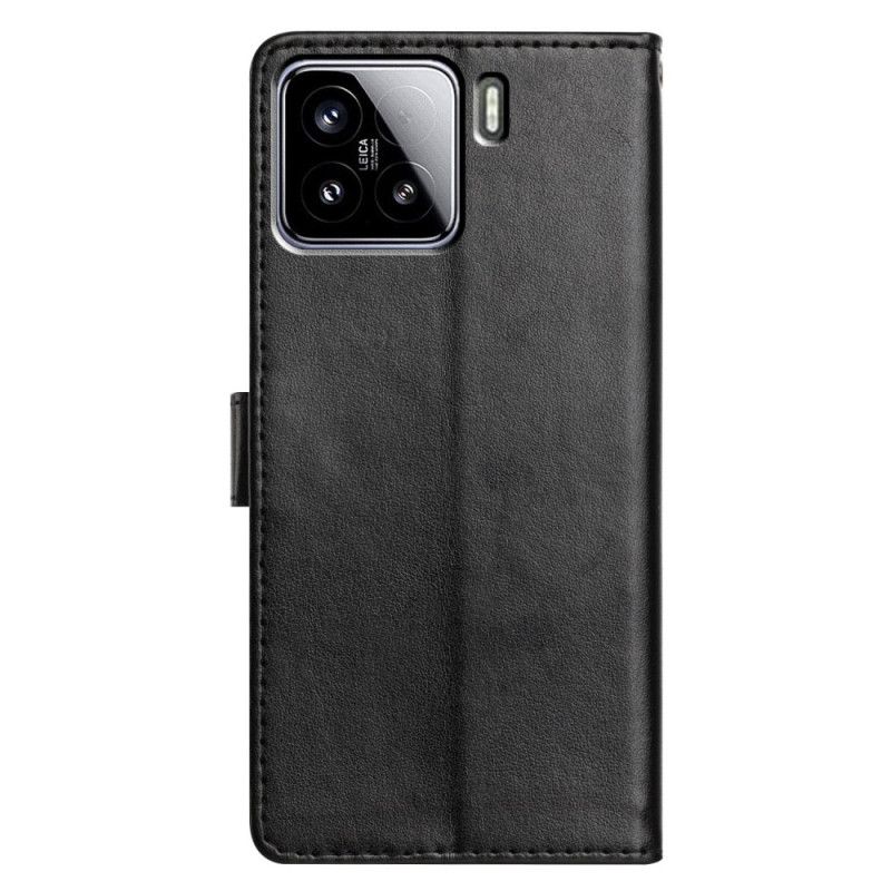 Kožený Kryt Xiaomi 15 Řemínek Z Umělé Kůže