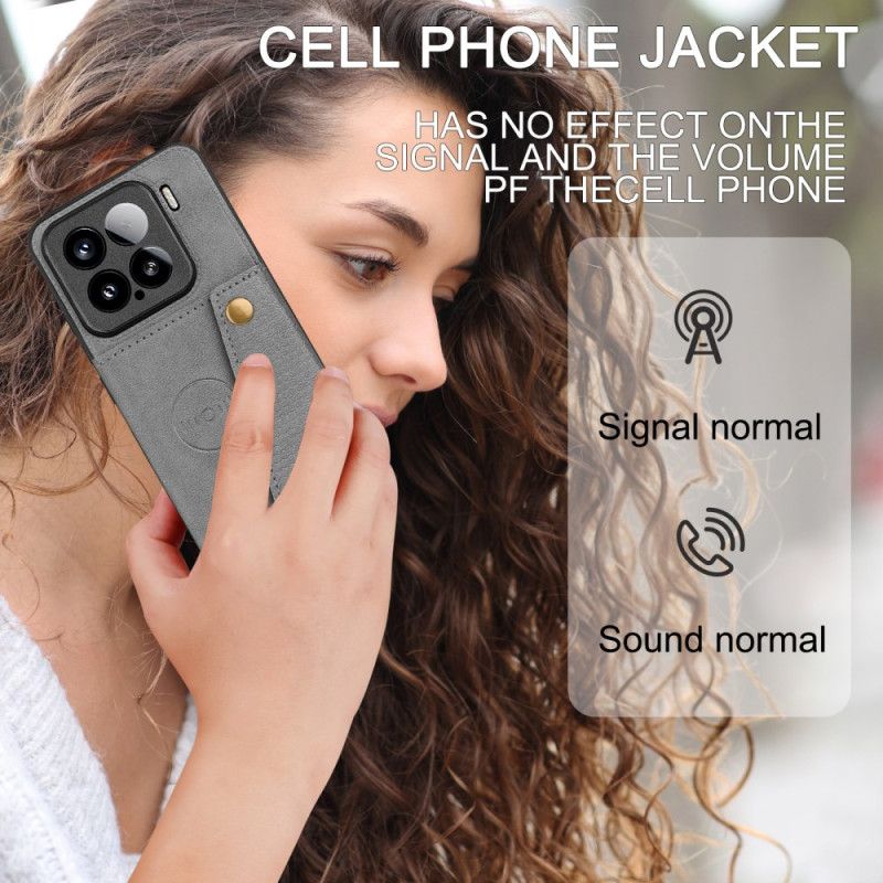 Kryt Na Xiaomi 15 Kožený Efekt S Pouzdrem Na Karty A Stojánkem