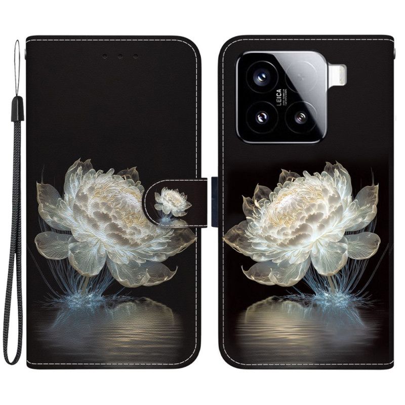 Peněženková Pouzdra Xiaomi 15 Kryty Na Mobil Křišťálová Pivoňka