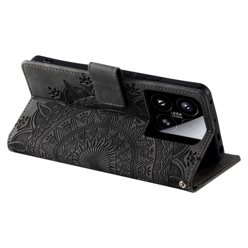 Peněženková Pouzdra Xiaomi 15 Kryty Na Mobil Mandala Semišový Efekt