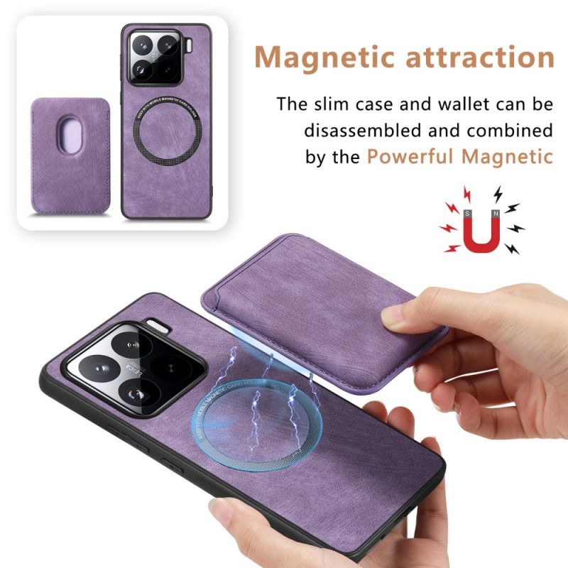 Peněženková Pouzdra Xiaomi 15 Kryty Na Mobil Retro S Odnímatelným Pouzdrem Na Karty