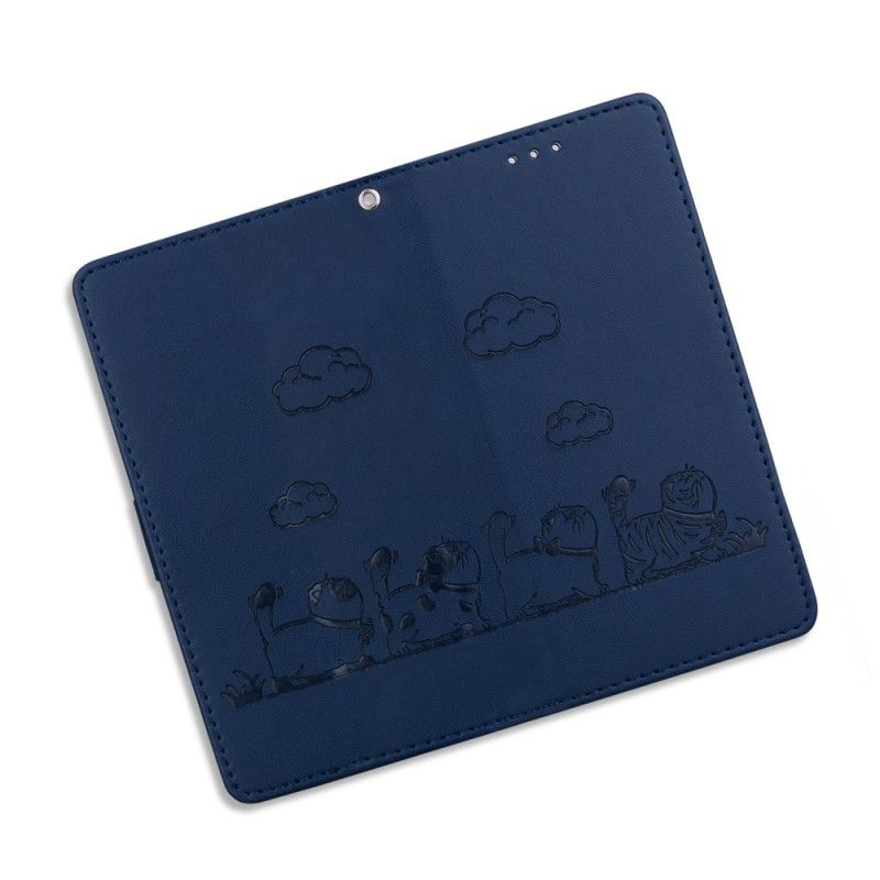 Peněženková Pouzdra Xiaomi 15 Kryty Na Mobil Řemínek S Kočičí Scénou