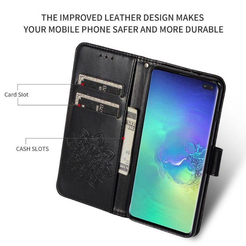 Flipové Pouzdro Na Samsung Galaxy S10 Plus Kaleidoskop Z Umělé Kůže