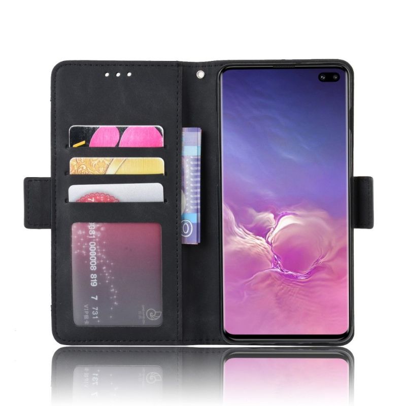Flipové Pouzdro Na Samsung Galaxy S10 Plus Kožený Efekt + Držák Karty