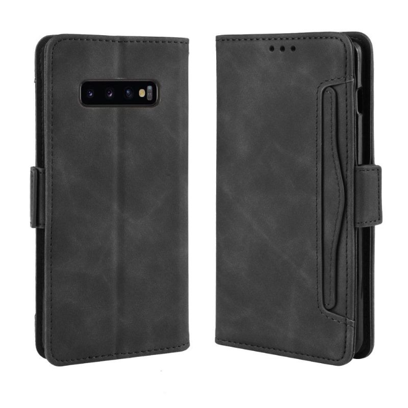 Flipové Pouzdro Na Samsung Galaxy S10 Plus Kožený Efekt + Držák Karty
