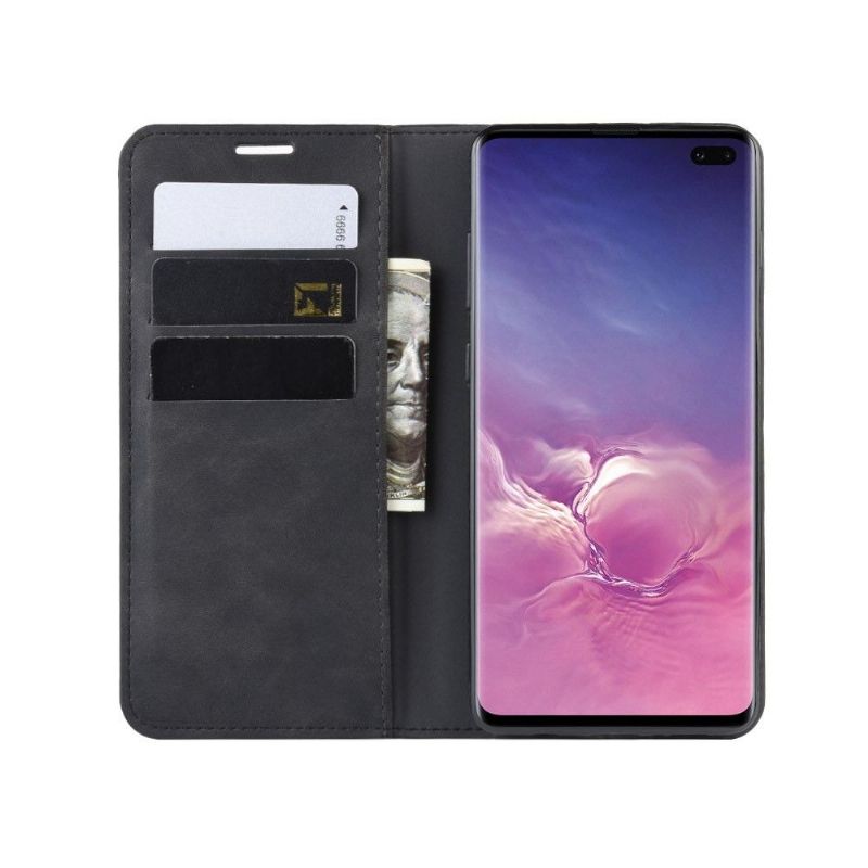 Flipové Pouzdro Na Samsung Galaxy S10 Plus Obchodní Retro