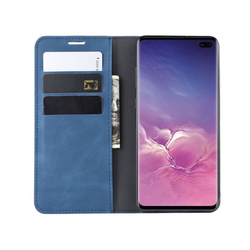Flipové Pouzdro Na Samsung Galaxy S10 Plus Obchodní Retro