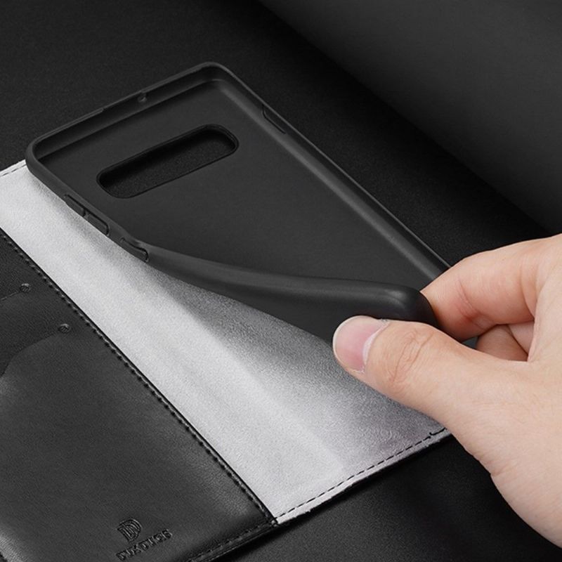 Flipové Pouzdro Na Samsung Galaxy S10 Plus Řada S Koženými Efekty Kado