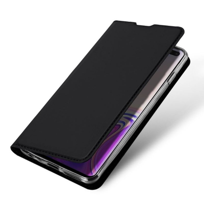 Kožené Pouzdro Folio Na Samsung Galaxy S10 Plus Obchodní Imitace Kůže