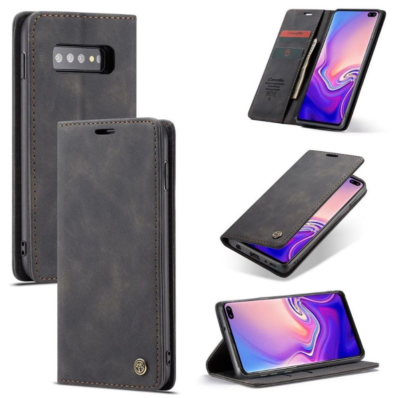Kožené Pouzdro Folio Na Samsung Galaxy S10 Plus Prémiová Imitace Kůže