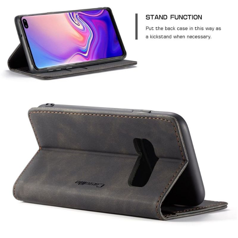 Kožené Pouzdro Folio Na Samsung Galaxy S10 Plus Prémiová Imitace Kůže