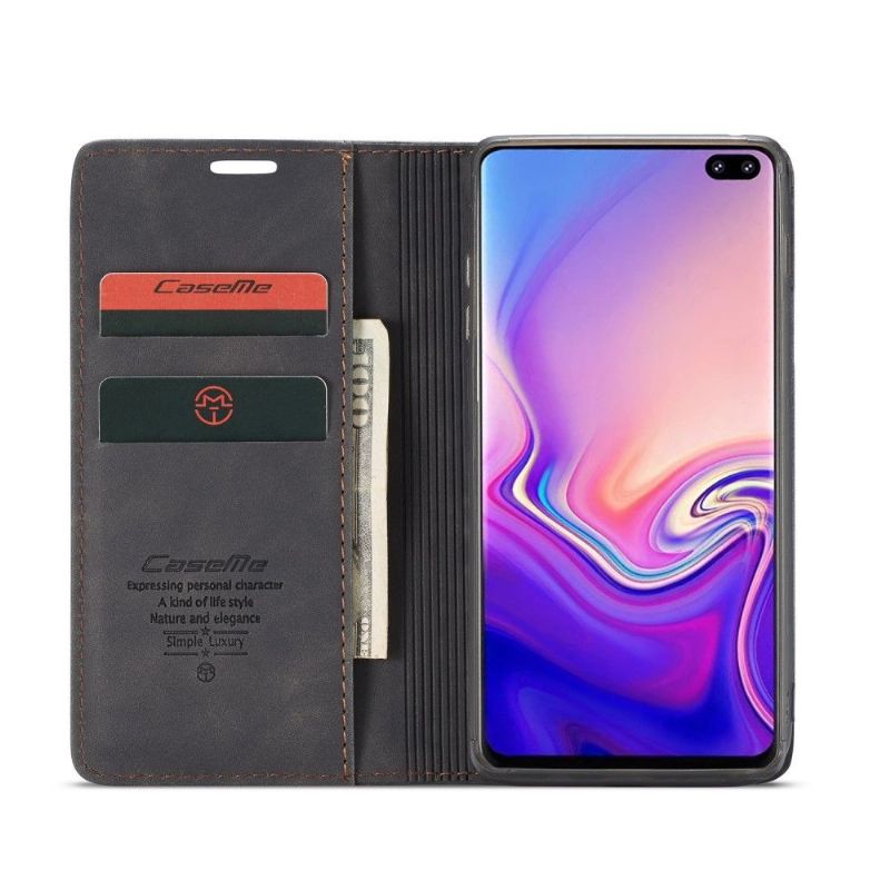 Kožené Pouzdro Folio Na Samsung Galaxy S10 Plus Prémiová Imitace Kůže
