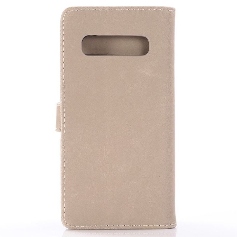 Kožené Pouzdro Folio Na Samsung Galaxy S10 Plus Retro Umělá Kůže