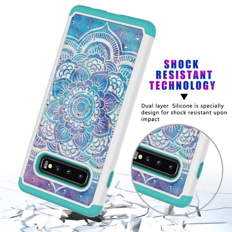 Kryt Na Samsung Galaxy S10 Plus Květinová Mandala Odolná Proti Nárazům