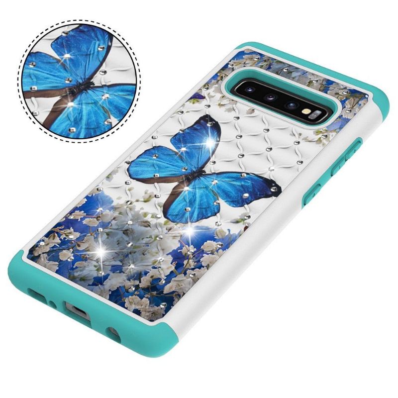 Kryt Na Samsung Galaxy S10 Plus Modrý Motýlek Odolný Proti Nárazům