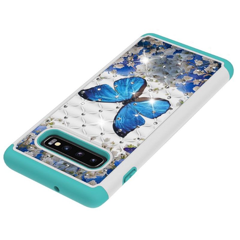 Kryt Na Samsung Galaxy S10 Plus Modrý Motýlek Odolný Proti Nárazům