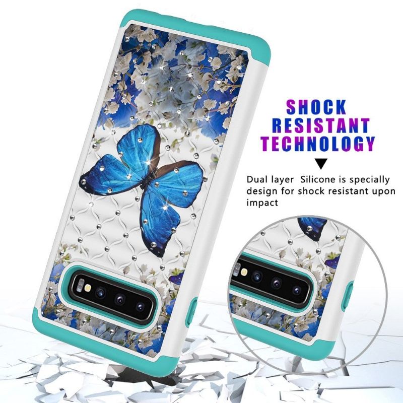 Kryt Na Samsung Galaxy S10 Plus Modrý Motýlek Odolný Proti Nárazům