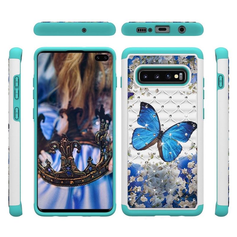 Kryt Na Samsung Galaxy S10 Plus Modrý Motýlek Odolný Proti Nárazům