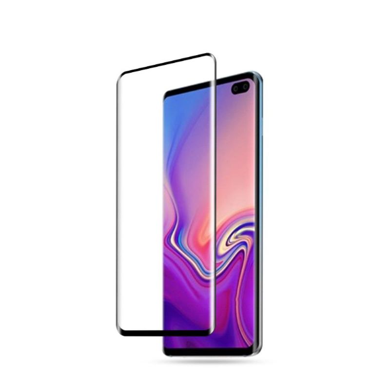 Kryty Na Mobil Na Samsung Galaxy S10 Plus Ochranný Ochranné Tvrzené Sklo V Plné Velikosti – Černá
