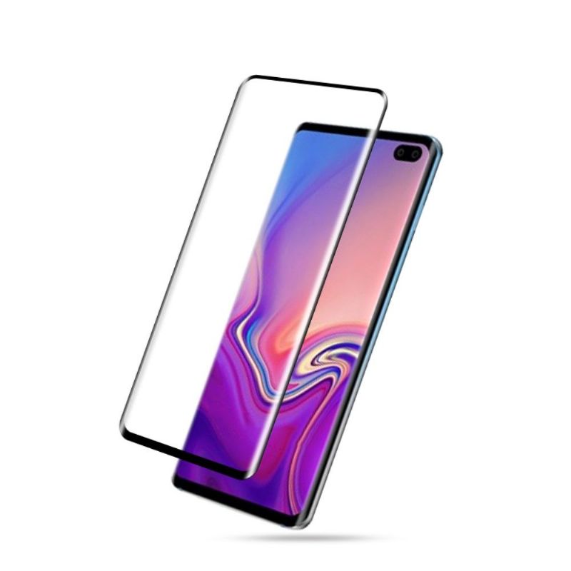 Kryty Na Mobil Na Samsung Galaxy S10 Plus Ochranný Ochranné Tvrzené Sklo V Plné Velikosti – Černá