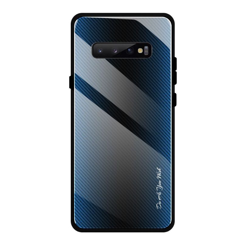 Kryty Na Mobil Na Samsung Galaxy S10 Plus Zadní Strana Z Uhlíkového Skla