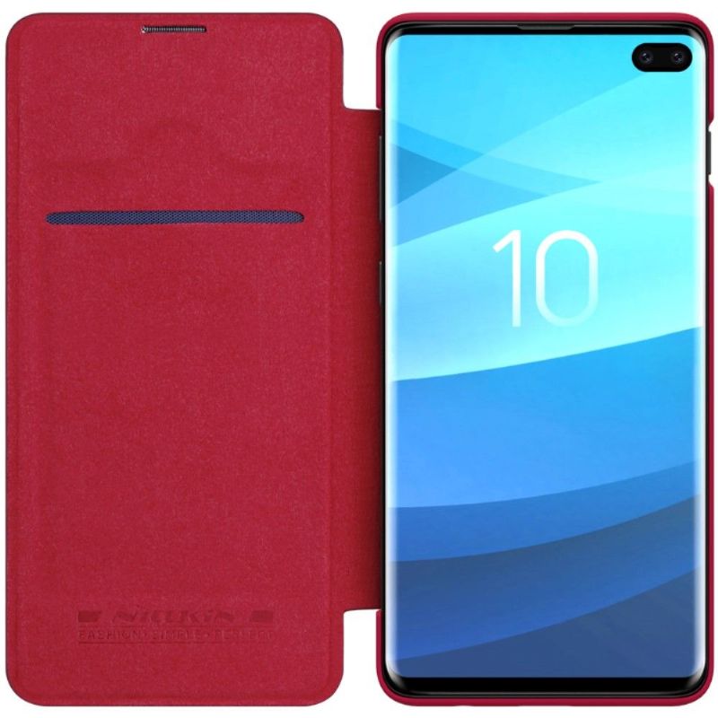 Pouzdra Na Samsung Galaxy S10 Plus Kožený Potah Nillkin Qin