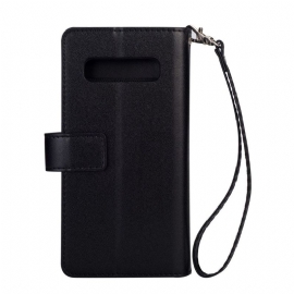 Pouzdra Na Samsung Galaxy S10 Plus Peněženkové Pouzdro Kůže S Řemínkem